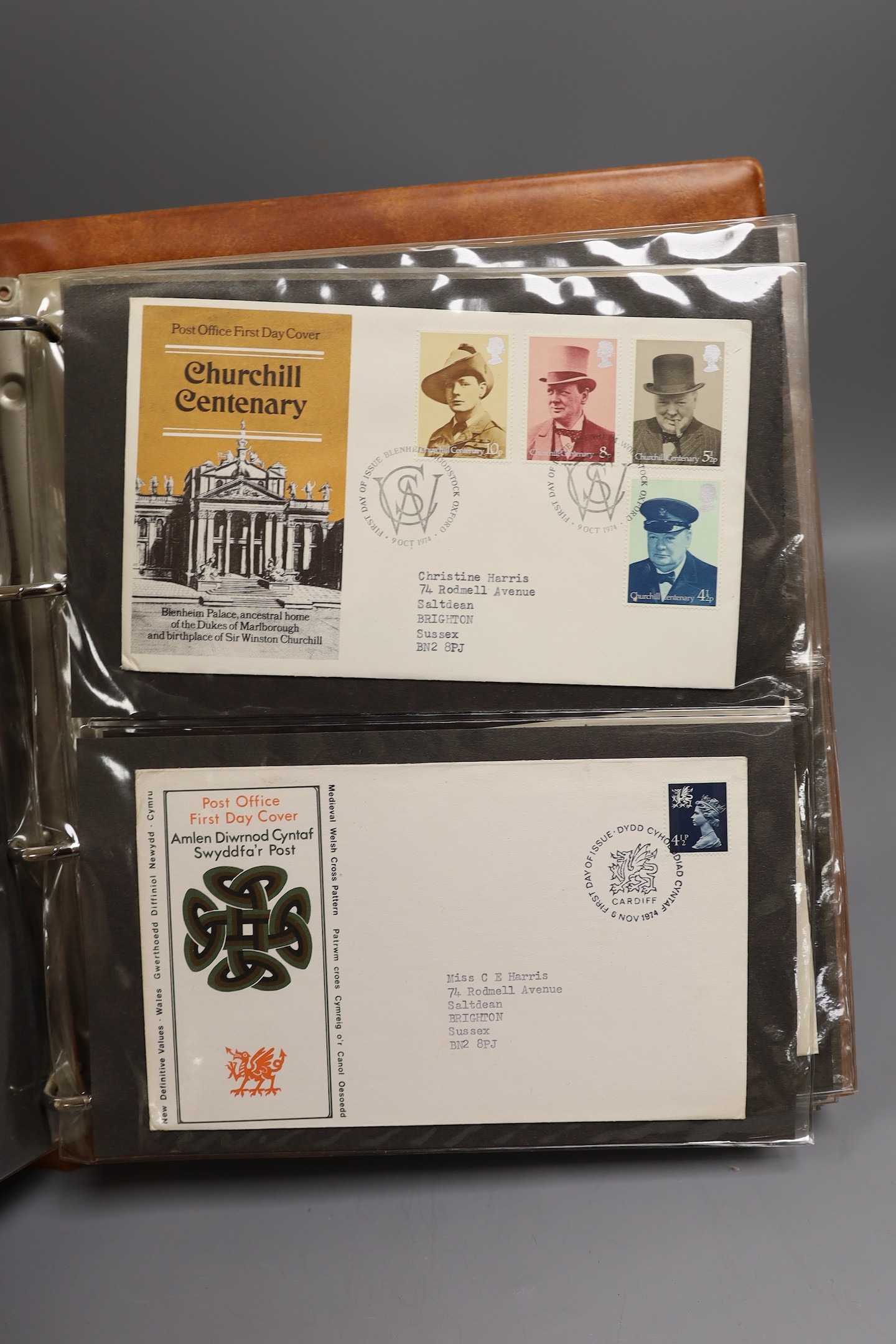 Four albums of Royal Mail and Post Office First Day Covers and other QEII stamps and covers